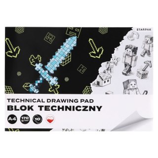 Blok techniczny A4 biały 170g 10k Starpak (588813)