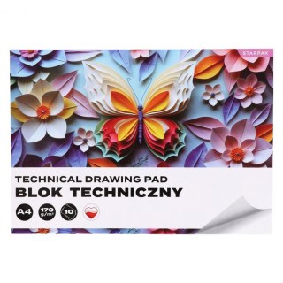 Blok techniczny A4 biały 170g 10k Starpak (588814)