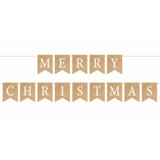 Girlanda Merry Christmas, listki, 10x13 cm, 250 cm Godan (PF-GPMC)