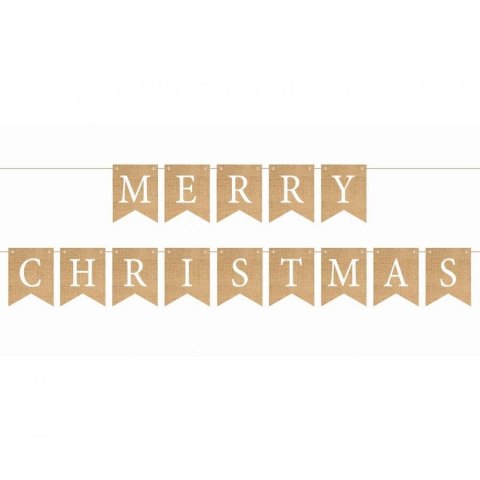 Girlanda Merry Christmas, listki, 10x13 cm, 250 cm Godan (PF-GPMC)