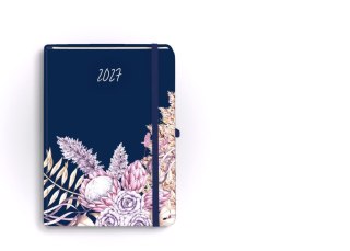 Kalendarz książkowy (terminarz) 2027 Botanical dzienny, Luna B5 247mm x 172mm Antra (Kal001497)