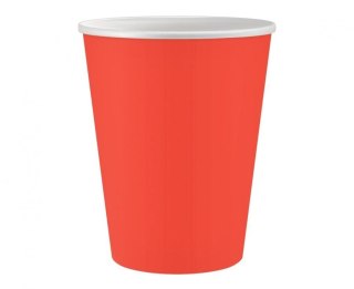 Kubek jednorazowy jednokolorowe, czerwone papier 250ml Godan (PW-KPJC)