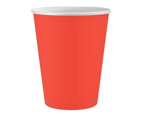 Kubek jednorazowy jednokolorowe, czerwone papier 250ml Godan (PW-KPJC)
