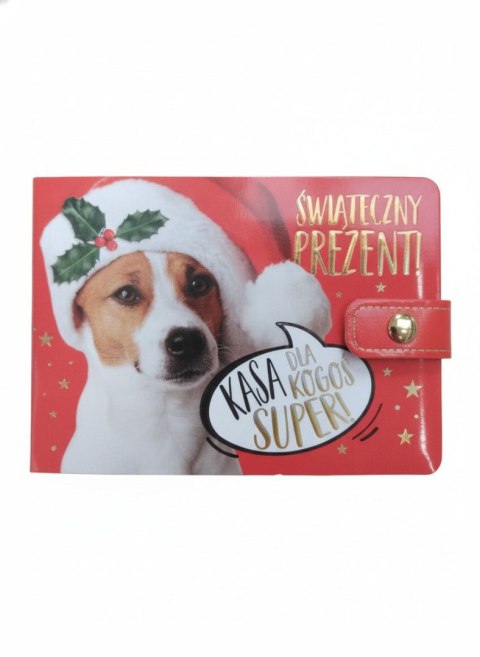 Pudełko na prezent Bożenarodzenie Kukartka (POR-018 BN (piesek))