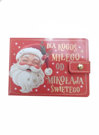 Pudełko na prezent Bożenarodzenie Kukartka (POR-020 BN (Mikołaj))