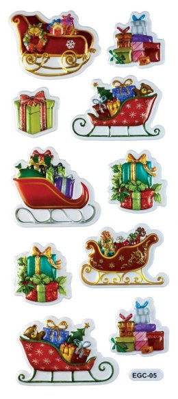 Naklejki świąteczne Titanum Craft-Fun Series Boże Narodzenie Sanie i prezenty (EGC-05)